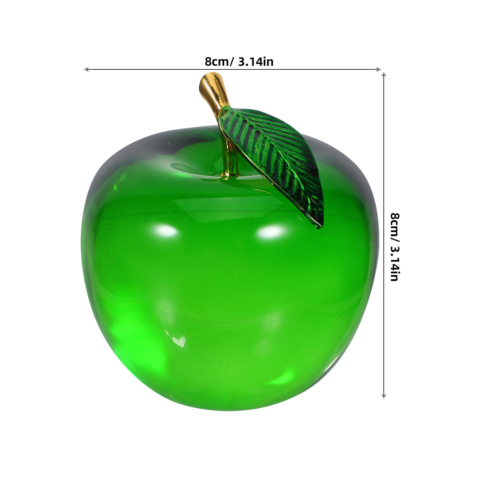 Apple Decoration Small Realist - đánh giá và giá Paper Weight Crystal